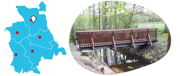 Karte mit Lagepunkt und Foto der Maßnahme