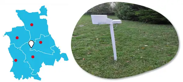 Wetternetzwerk Oberes Örtzetal Karte mit Lagepunkt und Foto der Maßnahme