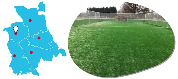 Soccerpark in Wietzendorf Karte mit Lagepunkt und Foto der Maßnahme