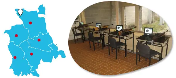 Dorfgemeinschaftsraum im Schützenhaus Alvern Karte mit Lagepunkt und Foto der Maßnahme