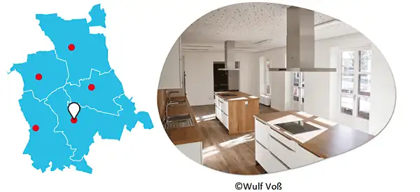 HeideLandGenuss – regionale Lebensmittel entdecken und genießen Karte mit Lagepunkt und Foto der Maßnahme